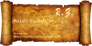 Reidl Zoltán névjegykártya