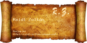 Reidl Zoltán névjegykártya